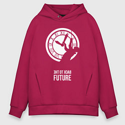 Мужское худи оверсайз Back to the future clocks