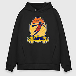 Толстовка оверсайз мужская Champion basketball, цвет: черный