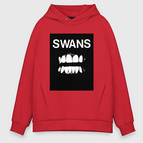 Мужское худи оверсайз Swans Filth / Красный – фото 1