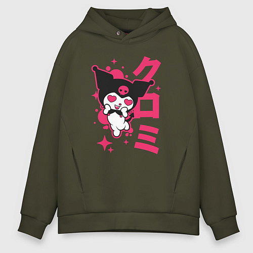 Мужское худи оверсайз Аниме Куроми / Хаки – фото 1