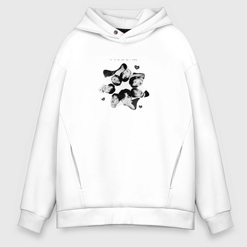 Мужское худи оверсайз Seven BTS / Белый – фото 1