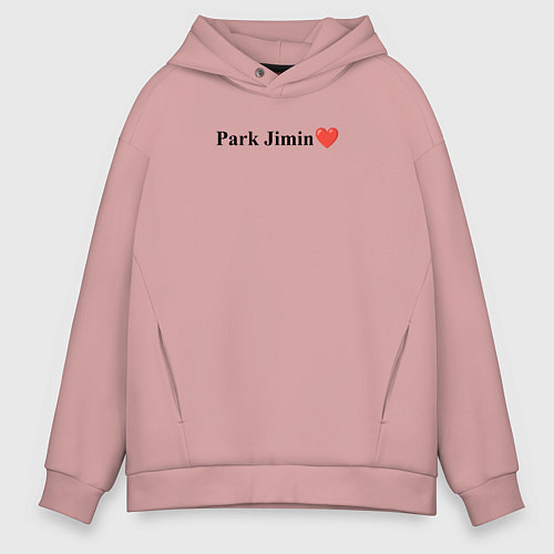 Мужское худи оверсайз BTS Park Jimin / Пыльно-розовый – фото 1