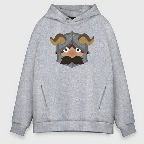 Мужское худи оверсайз Сенши - подземелье вкусностей / Меланж – фото 1