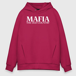 Толстовка оверсайз мужская Mafia the old country logo, цвет: маджента