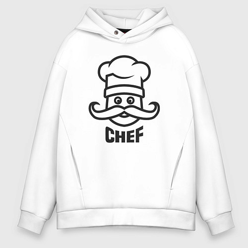 Мужское худи оверсайз Chef / Белый – фото 1