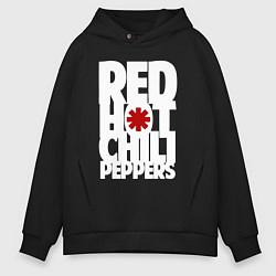 Толстовка оверсайз мужская RHCP - title and logo, цвет: черный