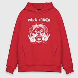 Мужское худи оверсайз Papa Roach rock dog