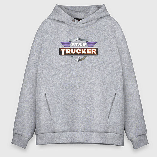 Мужское худи оверсайз Star Trucker / Меланж – фото 1