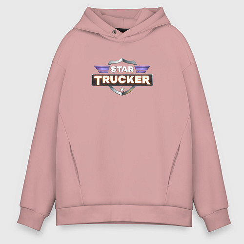 Мужское худи оверсайз Star Trucker / Пыльно-розовый – фото 1