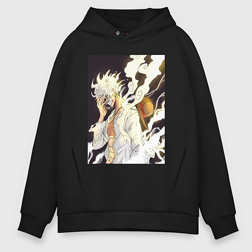 Мужское худи оверсайз Ван-Пис Луффи джойбой / Черный – фото 1