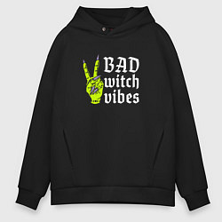 Толстовка оверсайз мужская Bad witch vibes, цвет: черный