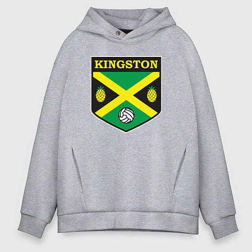 Мужское худи оверсайз Kingston volleyball / Меланж – фото 1
