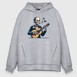 Толстовка оверсайз мужская Dead melody, цвет: меланж