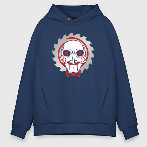 Мужское худи оверсайз Billy the Puppet / Тёмно-синий – фото 1