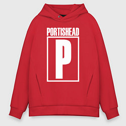 Толстовка оверсайз мужская Portishead, цвет: красный