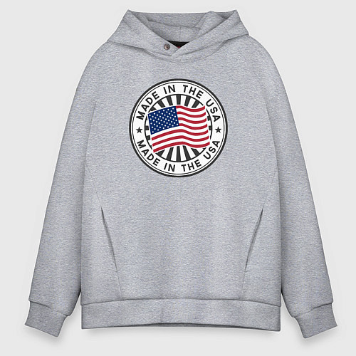Мужское худи оверсайз Made in the USA / Меланж – фото 1