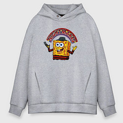 Толстовка оверсайз мужская Губка Фредди - квадратные штаны Боб, цвет: меланж