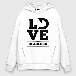 Толстовка оверсайз мужская Deadlock love classic, цвет: белый