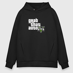 Толстовка оверсайз мужская GTA5 игровое лого, цвет: черный
