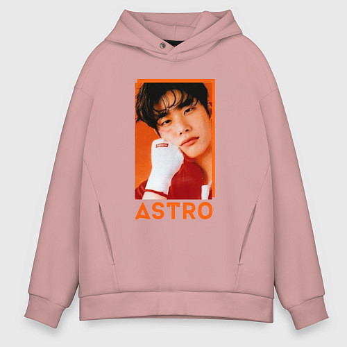 Мужское худи оверсайз Astro MJ / Пыльно-розовый – фото 1