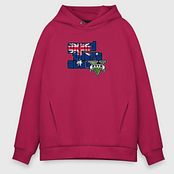Толстовка оверсайз мужская ГТА 5 лого, цвет: маджента