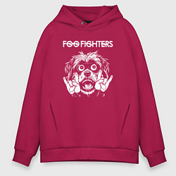 Толстовка оверсайз мужская Foo Fighters rock dog, цвет: маджента