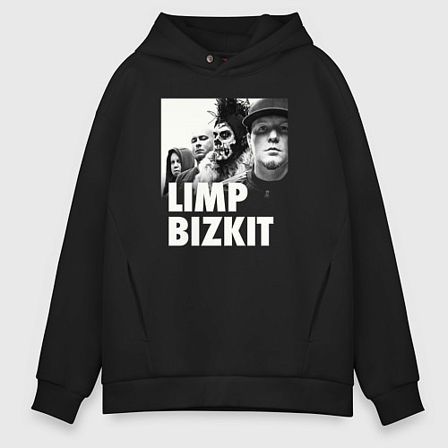 Мужское худи оверсайз Limp Bizkit rap rock / Черный – фото 1