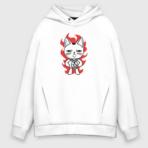 Мужское худи оверсайз Турбо бабка / Белый – фото 1