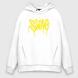 Толстовка оверсайз мужская Swag, цвет: белый