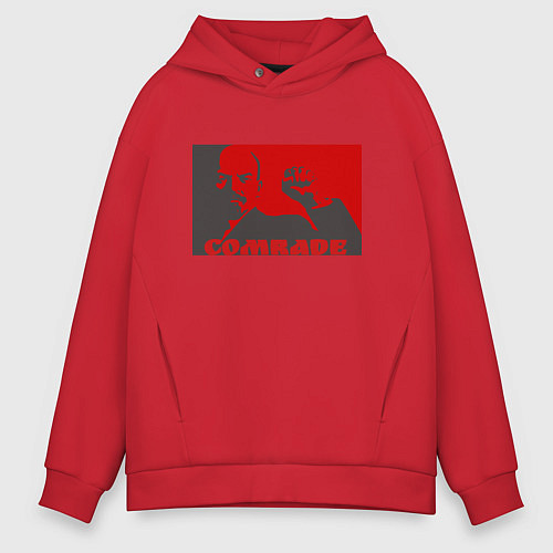 Мужское худи оверсайз Comrade / Красный – фото 1