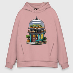 Толстовка оверсайз мужская Игрушечная аптека, цвет: пыльно-розовый