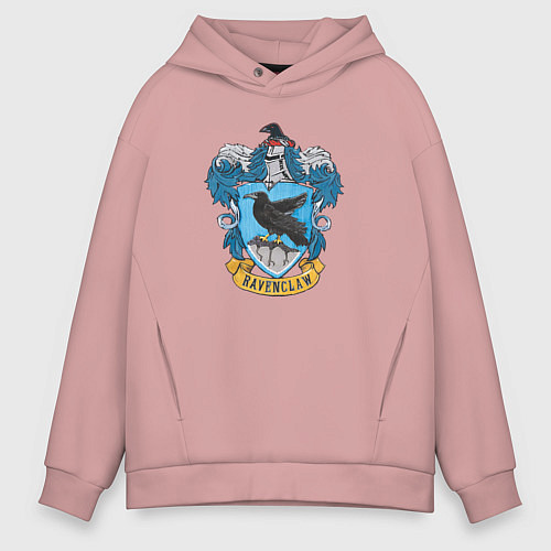 Мужское худи оверсайз Ravenclaw факультет / Пыльно-розовый – фото 1