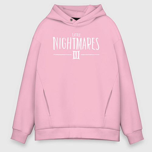 Мужское худи оверсайз Litttle nightmares 3 logo / Светло-розовый – фото 1