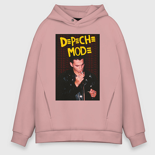 Мужское худи оверсайз Depeche Mode Dave / Пыльно-розовый – фото 1