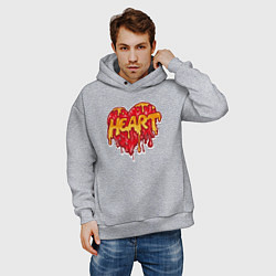 Толстовка оверсайз мужская Honey heart, цвет: меланж — фото 2