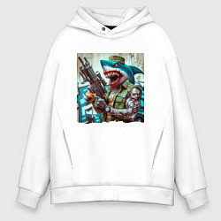 Мужское худи оверсайз Dude shark - special forces