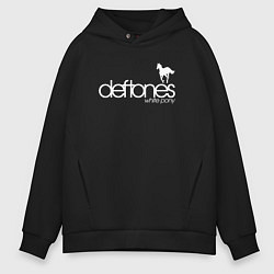 Толстовка оверсайз мужская Deftones white pony, цвет: черный