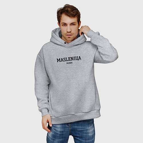 Мужское худи оверсайз Masleniцa / Меланж – фото 3