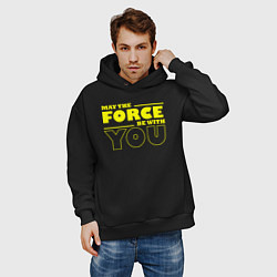 Толстовка оверсайз мужская May the force be with you Star wars, цвет: черный — фото 2