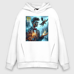 Мужское худи оверсайз Harry Potter wizard - cyberpunk