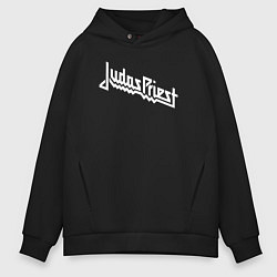 Толстовка оверсайз мужская Judas Priest - logo, цвет: черный