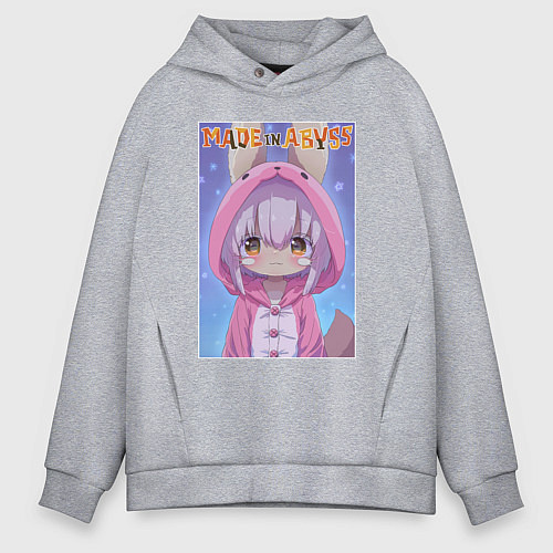 Мужское худи оверсайз Nanachi in the pajama / Меланж – фото 1