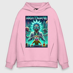Мужское худи оверсайз Morty Smiths nightmare - neon glow