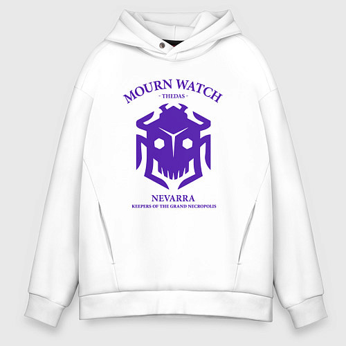 Мужское худи оверсайз Mourn Watch Dragon Age / Белый – фото 1