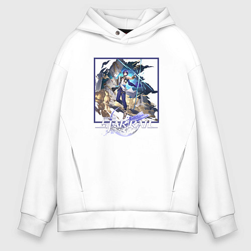 Мужское худи оверсайз Доктор Рацио / Белый – фото 1