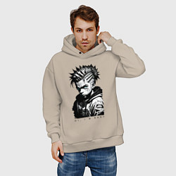 Толстовка оверсайз мужская Чувак Барт Симпсон, цвет: миндальный — фото 2