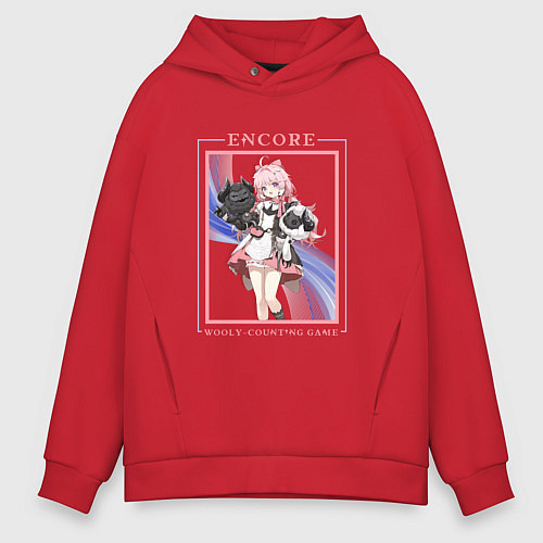 Мужское худи оверсайз Encore Woolycounting Game / Красный – фото 1