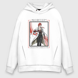 Толстовка оверсайз мужская Mortefi Dragons Breath, цвет: белый