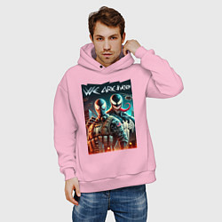 Толстовка оверсайз мужская We are Venom - meme, цвет: светло-розовый — фото 2