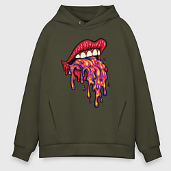 Мужское худи оверсайз Crazy lips